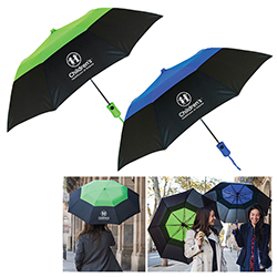 Vented Color Crown Folding Umbrella
